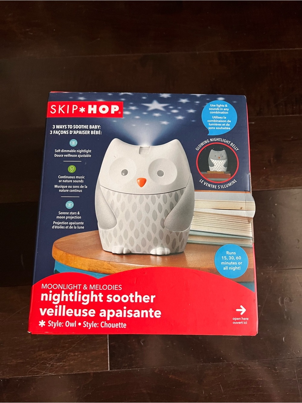 Skip Hop Gray Owl Moonlight & Melodies Nightlight Soother